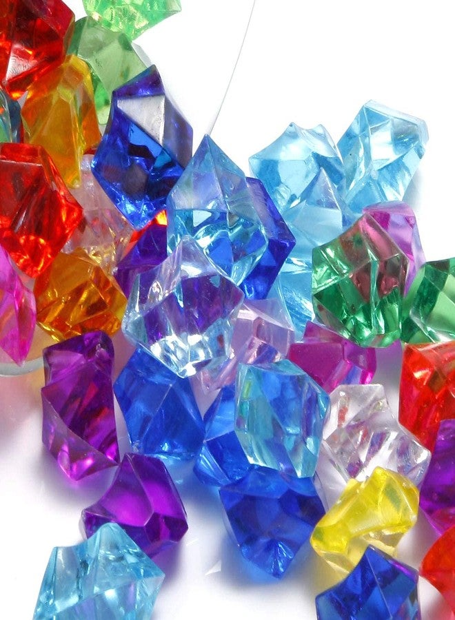 Firstly Traders 100g Acrylic Diamonds Faux Crystals for Home Decor Vase Fillers Acrylic Ice Rock Cubes Gems for Arts and Crafts, Vase Fillers Decoration Stones, Shiny Pebbles(Multi) - Image 4